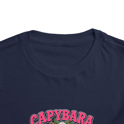 Capybara Good Vibes Toddler Tee - Cute Tropical Animal Shirt