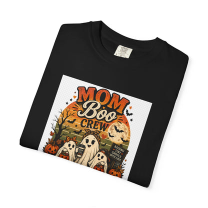 Mom Boo Crew Halloween T-Shirt — Cute Vintage Ghosts & Pumpkins Tee
