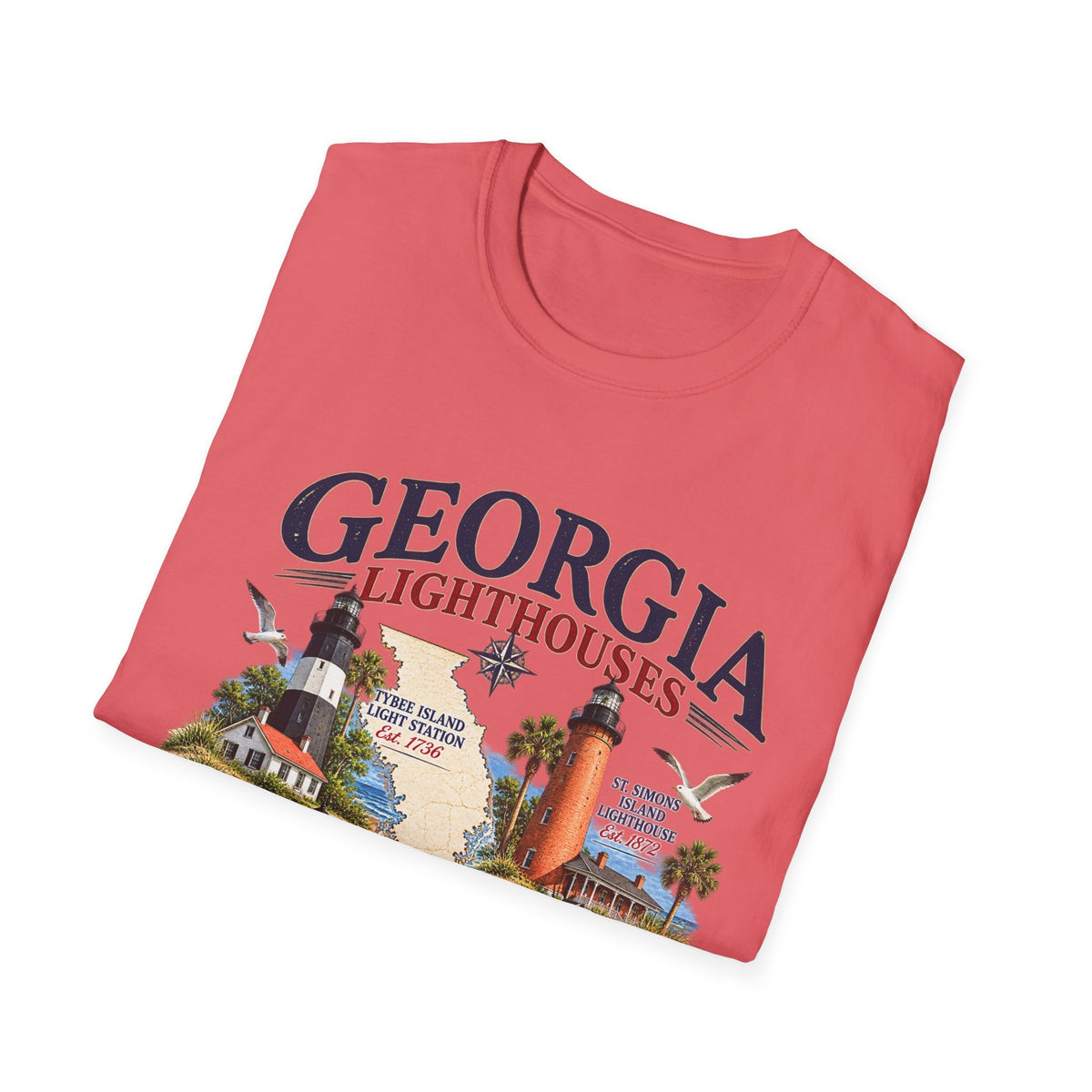 Georgia Lighthouses T-Shirt — Vintage Coastal Tee