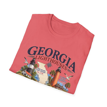 Georgia Lighthouses T-Shirt — Vintage Coastal Tee