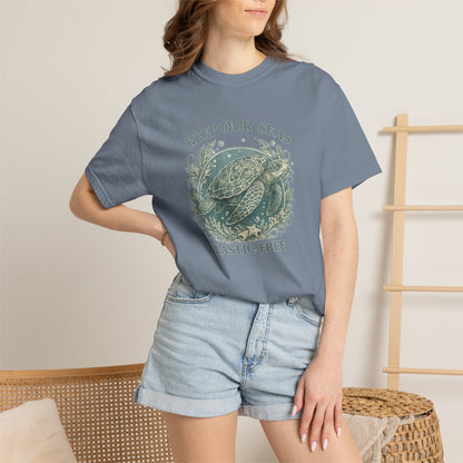 Keep Our Seas Plastic Free Sea Turtle T-Shirt