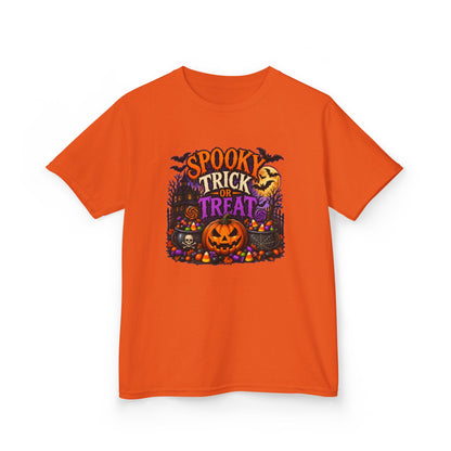 Trick or Treat Halloween Pumpkin Kids Tee | Jack-o'-Lantern, Haunted House