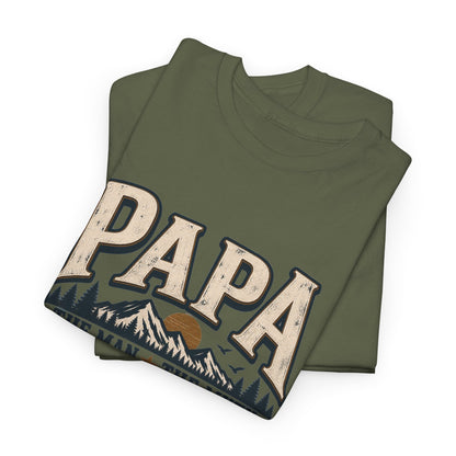 Papa T-Shirt — "Papa The Man The Myth The Legend" Vintage Dad Tee