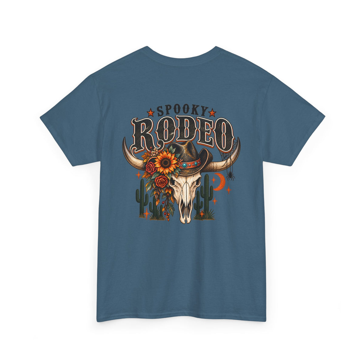 Spooky Rodeo Tee — Halloween Western Skull & Sunflower Graphic T-Shirt