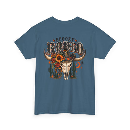 Spooky Rodeo Tee — Halloween Western Skull & Sunflower Graphic T-Shirt