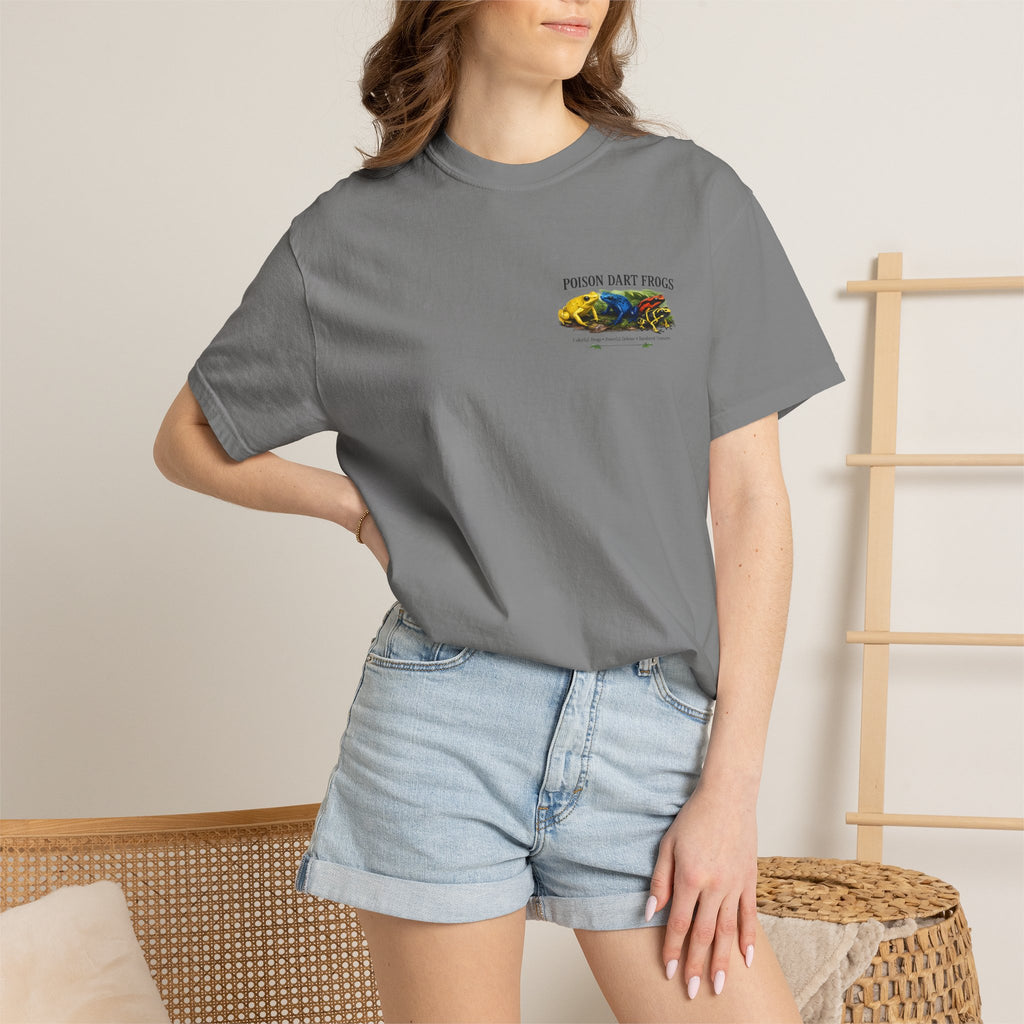 Poison Dart Frogs T-shirt | Colorful Frog Illustration, Amphibian Species Chart