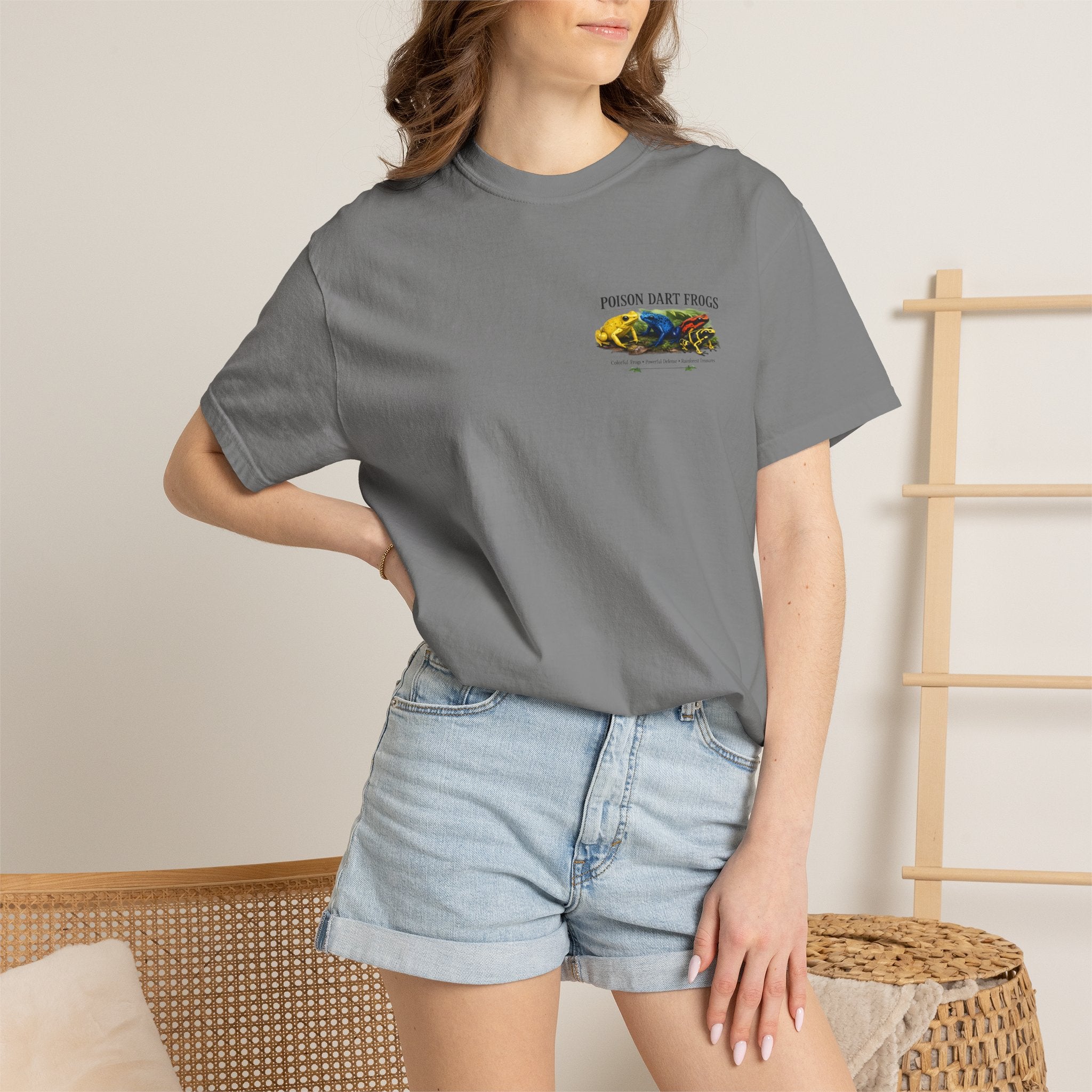 Poison Dart Frogs T-shirt | Colorful Frog Illustration, Amphibian Species Chart