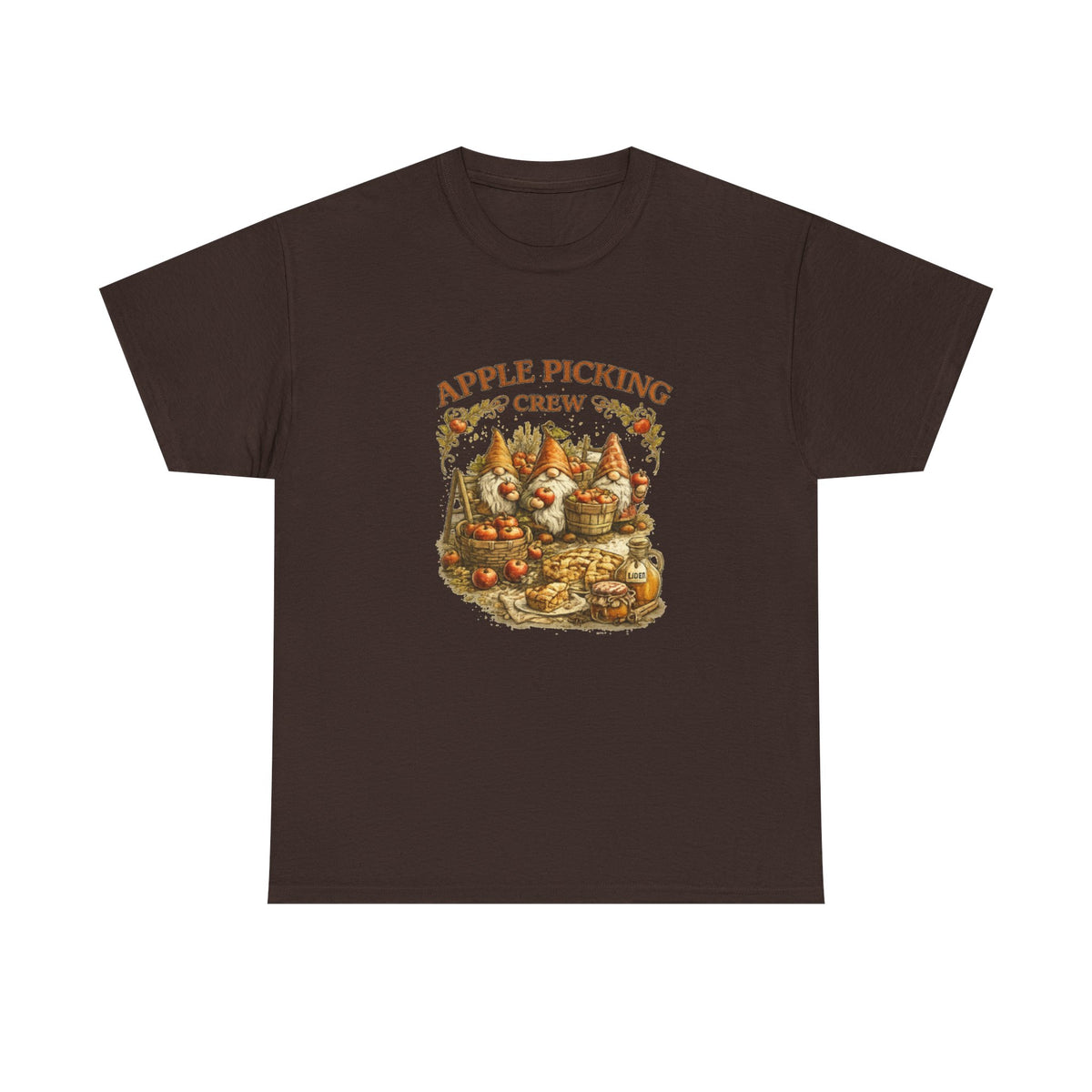 Apple Picking Crew T-Shirt — Vintage Fall Orchard Graphic Tee