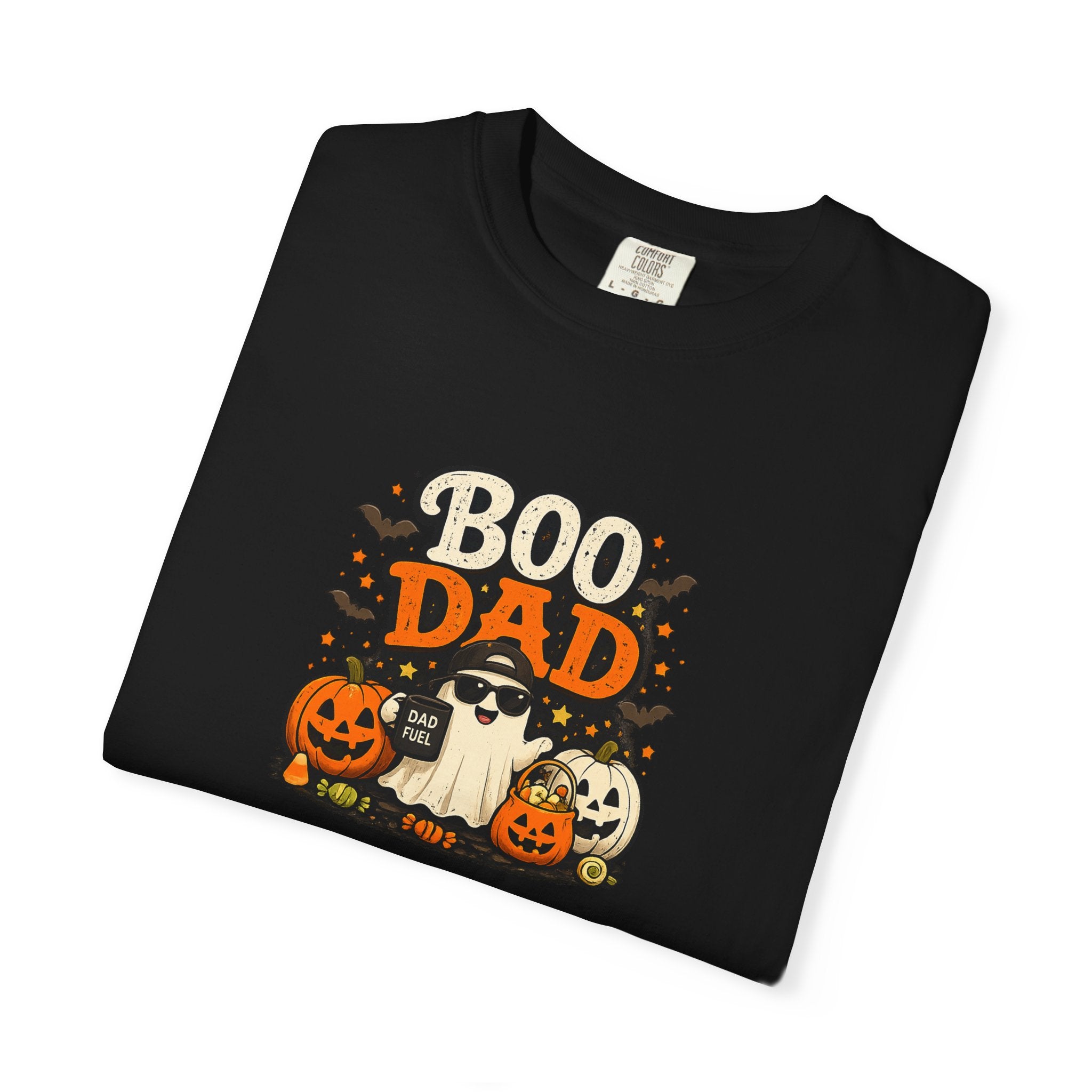 Boo Dad T-Shirt — Halloween Ghost & Pumpkins Dad Tee
