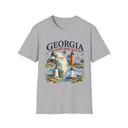 Georgia Lighthouses T-Shirt — Vintage Coastal Tee