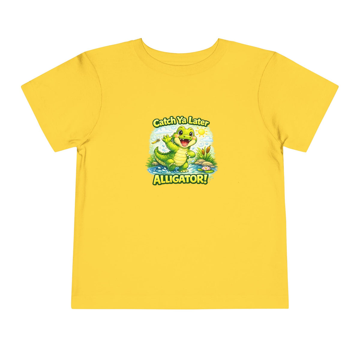 Toddler Tee - "Catch Ya Later Alligator" Cute Cartoon Alligator Kids Shirt
