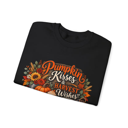 Pumpkin Kisses & Harvest Wishes Crewneck Sweatshirt