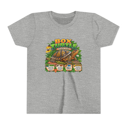 Box Turtle Youth Tee — Cute Educational Turtle Shirt for Kids