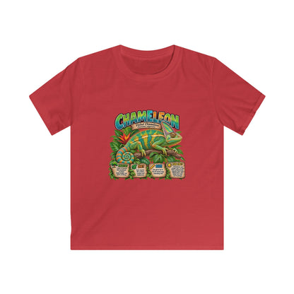 Kids Chameleon T‑Shirt — Colorful Tropical Reptile Graphic Tee