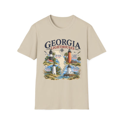 Georgia Lighthouses T-Shirt — Vintage Coastal Tee