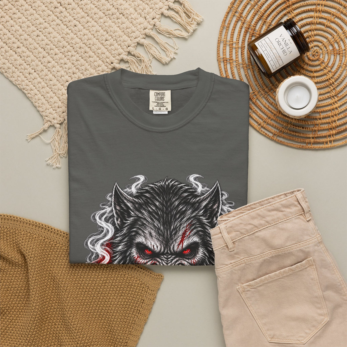 Wolf Head Graphic T-Shirt — Bloody Howl Horror Tee