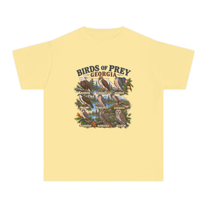 Youth Tee — 'Birds of Prey Georgia' Illustrated Wildlife Graphic