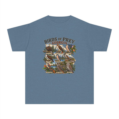 Youth Tee — 'Birds of Prey Georgia' Illustrated Wildlife Graphic