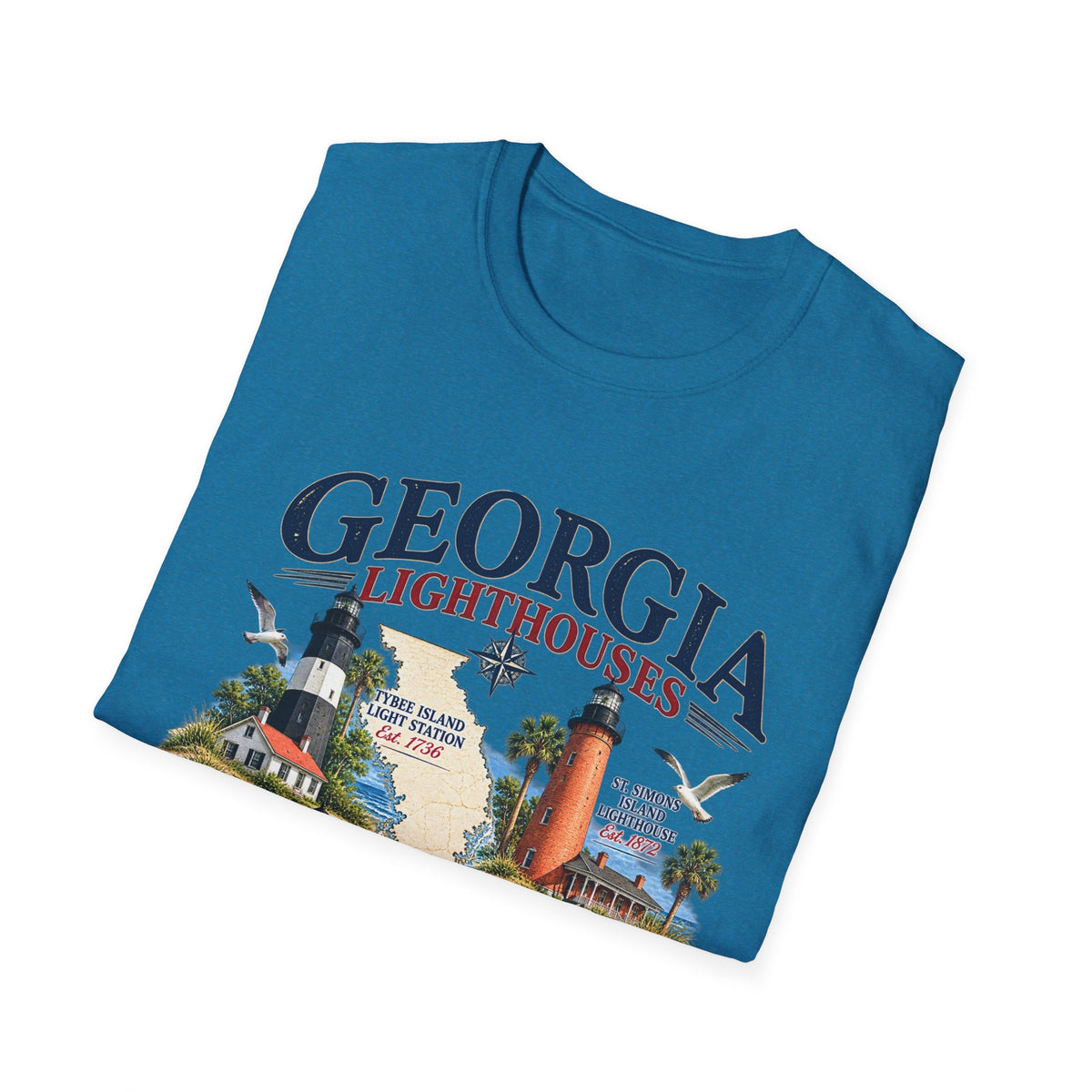 Georgia Lighthouses T-Shirt — Vintage Coastal Tee