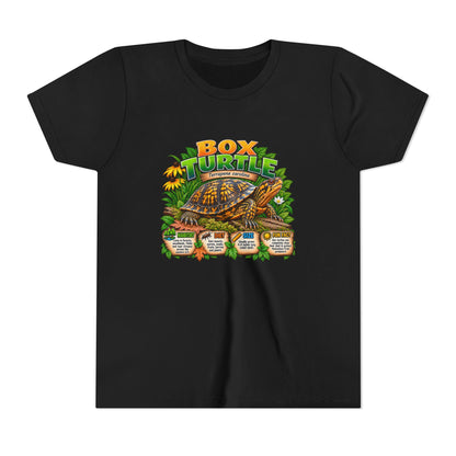 Box Turtle Youth Tee — Cute Educational Turtle Shirt for Kids