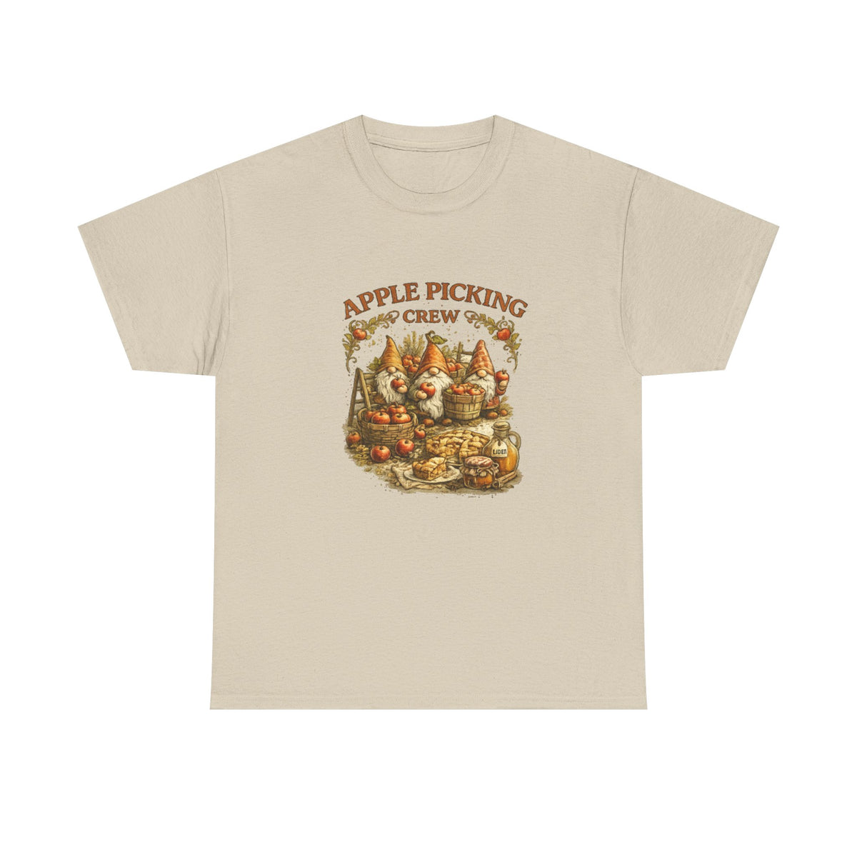Apple Picking Crew T-Shirt — Vintage Fall Orchard Graphic Tee