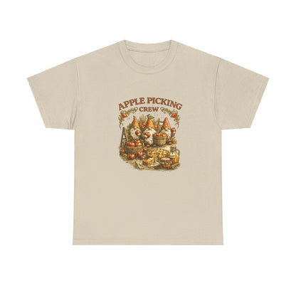 Apple Picking Crew T-Shirt — Vintage Fall Orchard Graphic Tee