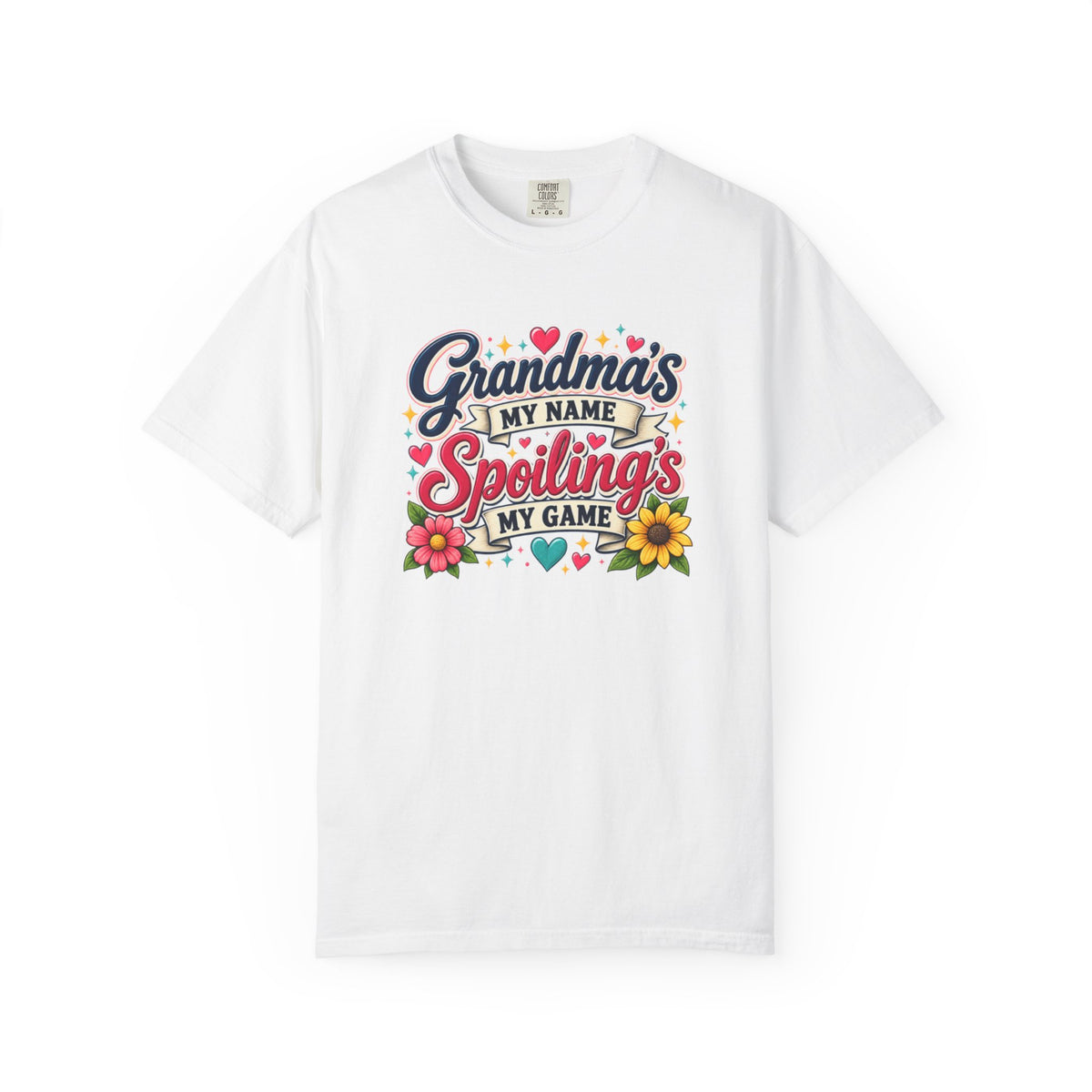 Grandma's My Name Spoiling's My Game T-Shirt | Floral Retro Design