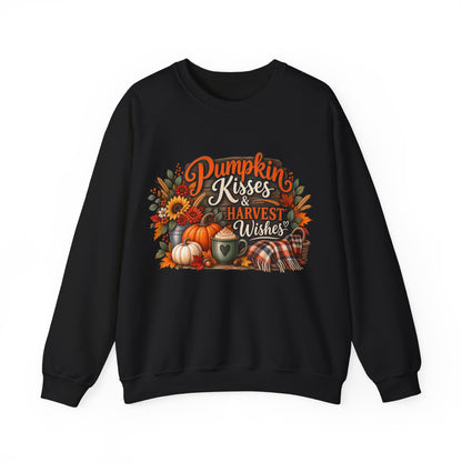 Pumpkin Kisses & Harvest Wishes Crewneck Sweatshirt