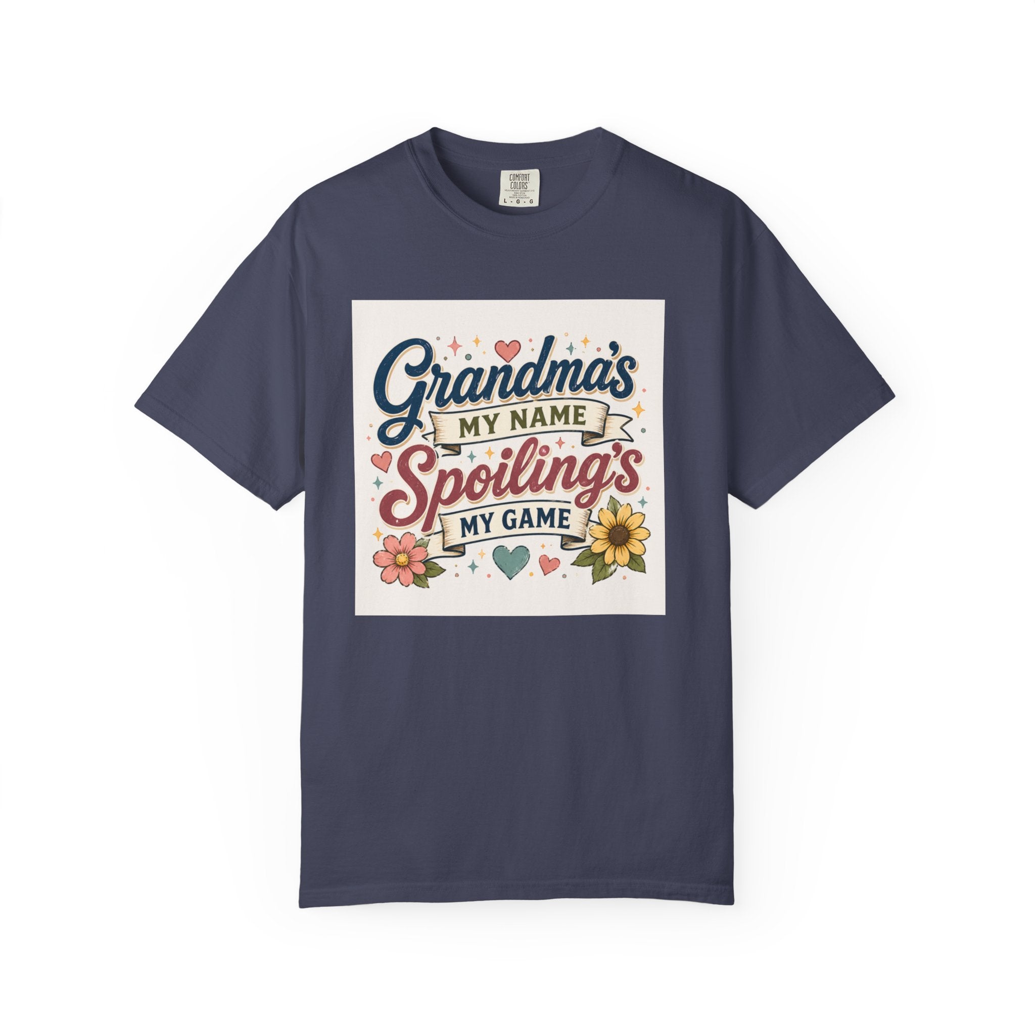 Grandma's My Name Spoiling's My Game T-Shirt | Floral Retro Design
