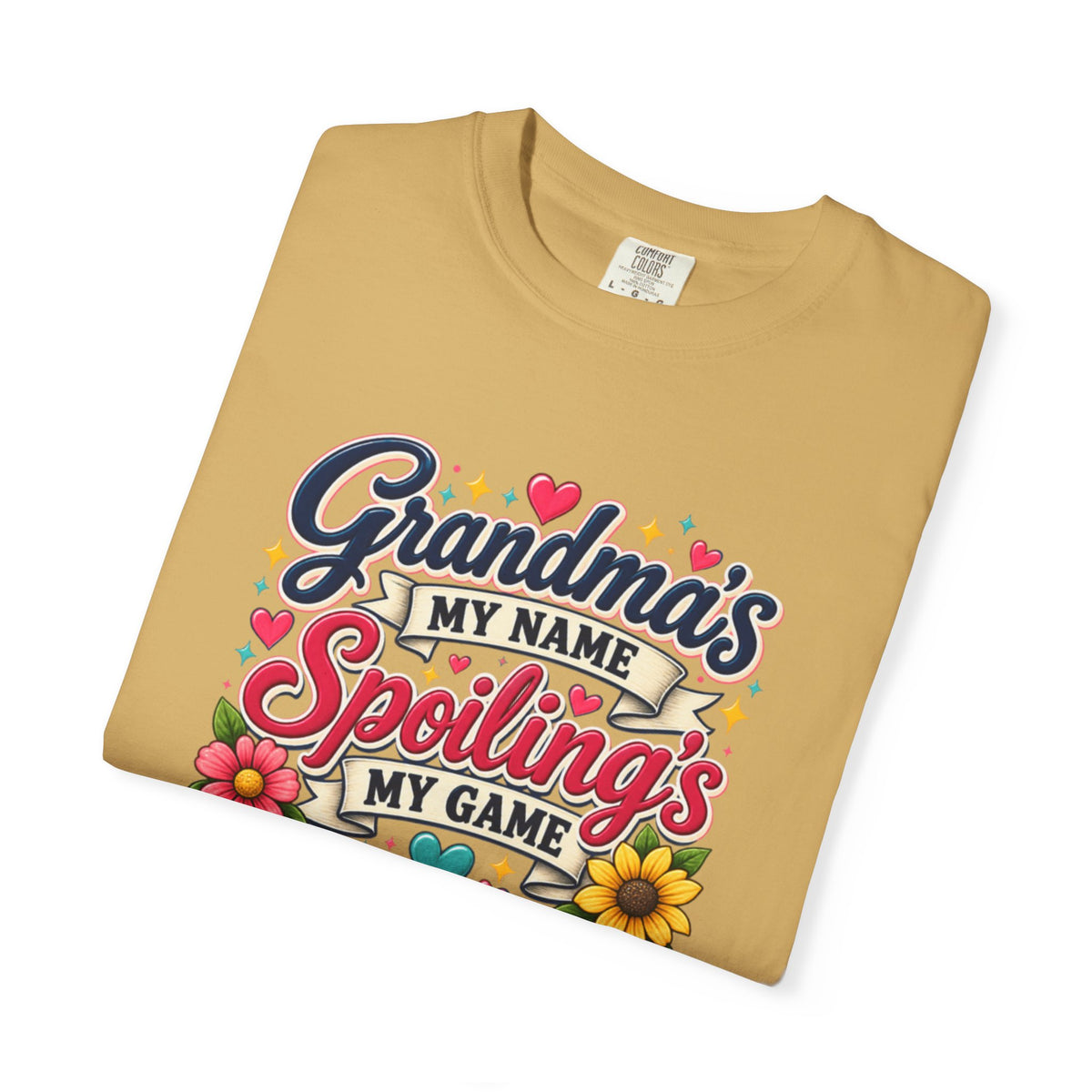 Grandma's My Name Spoiling's My Game T-Shirt | Floral Retro Design