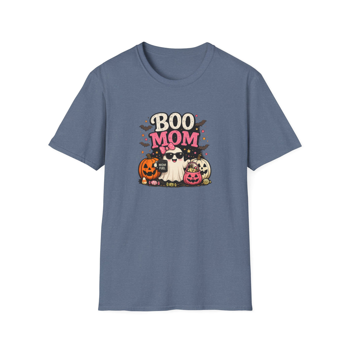Boo Mom Halloween T-Shirt — Cute Ghost & Pumpkin Mom Graphic Tee