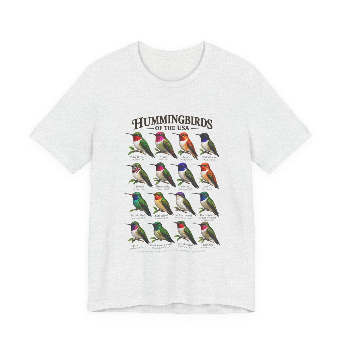 Hummingbirds of the USA Tee — Illustrated Guide T-Shirt