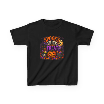 Trick or Treat Halloween Pumpkin Kids Tee | Jack-o'-Lantern, Haunted House