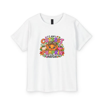 Youth T-Shirt — "I Am Cutest Pumpkin Patch" Cute Fall Kids Tee