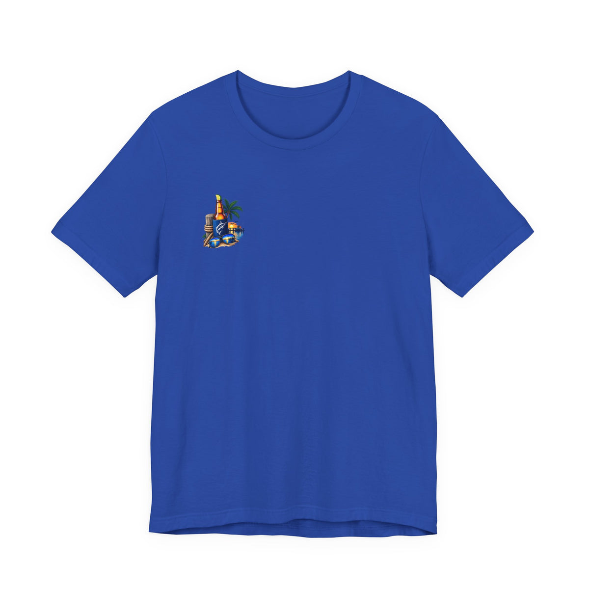 Dockside Sunset Tee — Tropical Marina Graphic T-Shirt