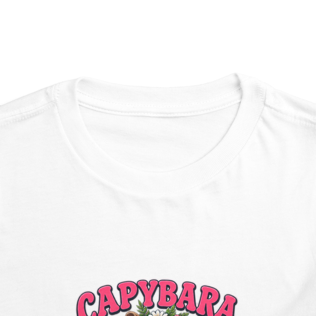 Capybara Good Vibes Toddler Tee - Cute Tropical Animal Shirt