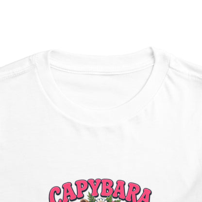 Capybara Good Vibes Toddler Tee - Cute Tropical Animal Shirt