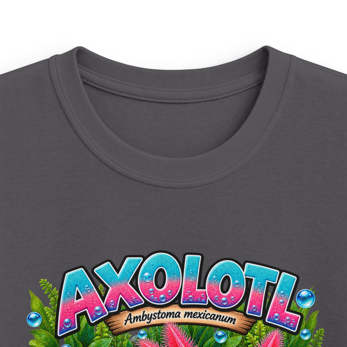Kids Axolotl Tee — Cute Pink Axolotl Graphic Shirt for Children