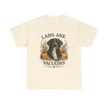 Labs Are Vacuums T-Shirt — Funny Labrador Dog Halloween Tee
