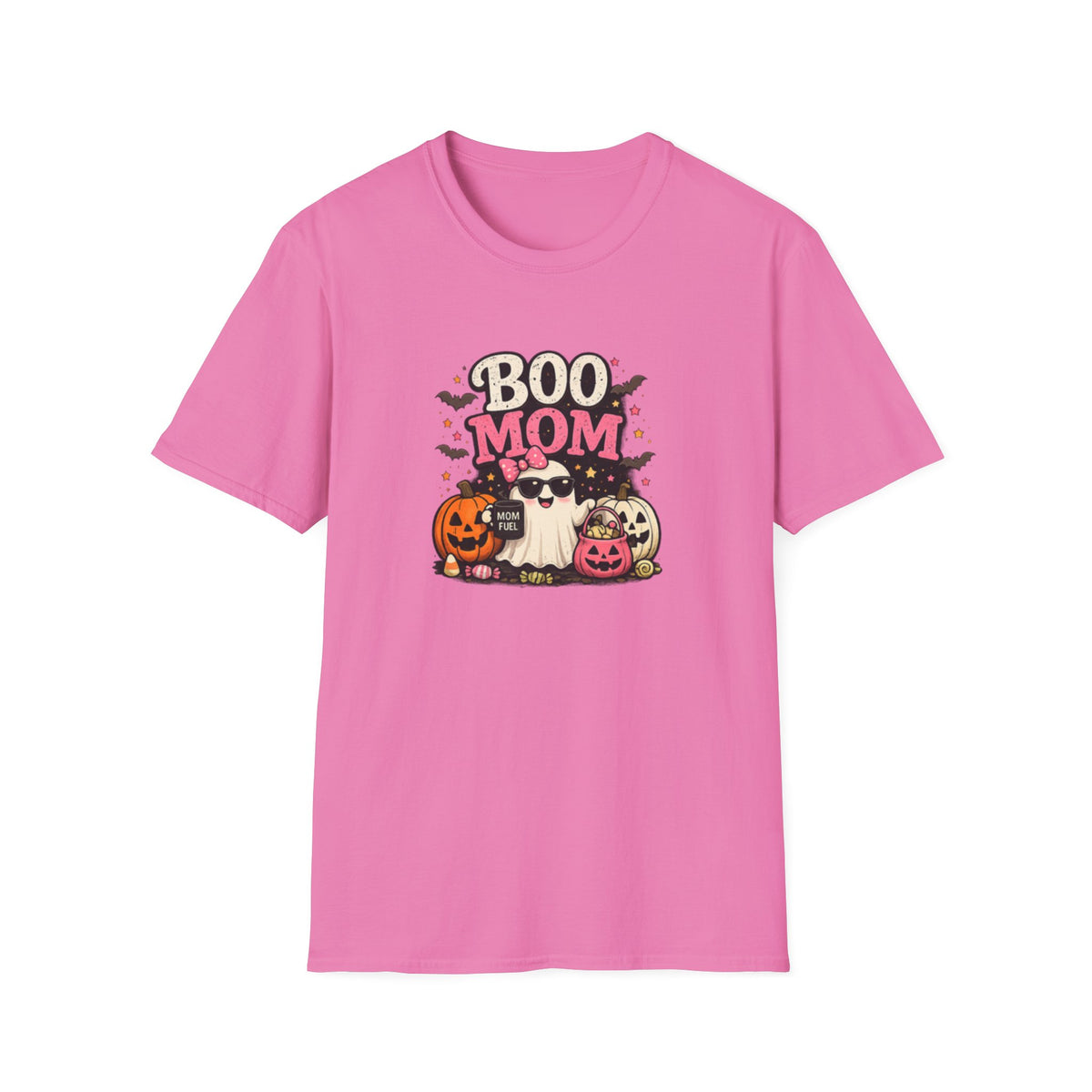 Boo Mom Halloween T-Shirt — Cute Ghost & Pumpkin Mom Graphic Tee