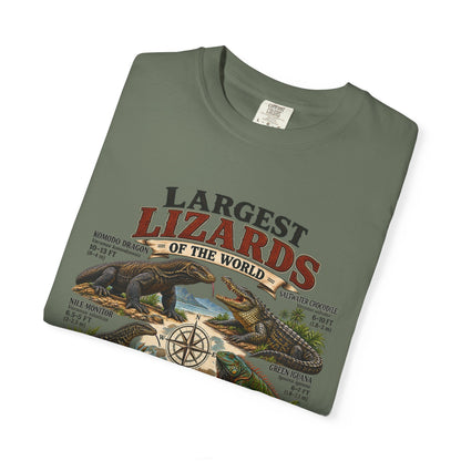 Lizards Graphic T-Shirt — "Largest Lizards of the World" Vintage Nature Tee
