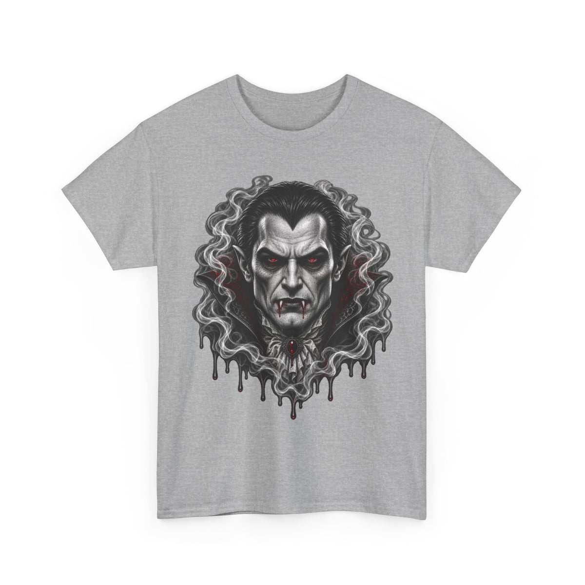 Vampire Face Graphic Tee — Gothic Horror Dracula T-Shirt