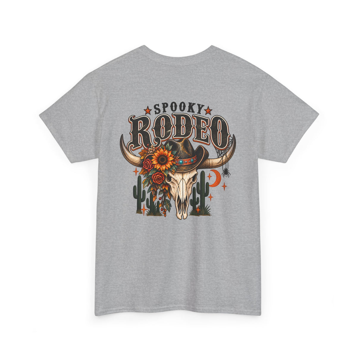 Spooky Rodeo Tee — Halloween Western Skull & Sunflower Graphic T-Shirt