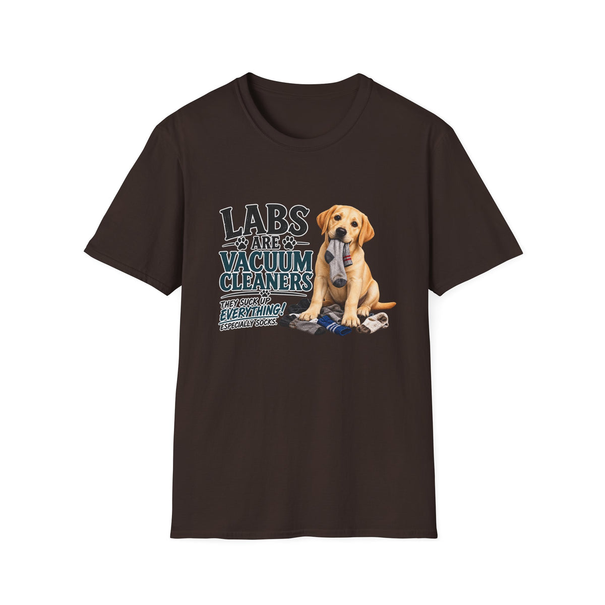 Lab Retriever T‑Shirt – "Labs Are Vacuum Cleaners" Cute Puppy Dog Tee