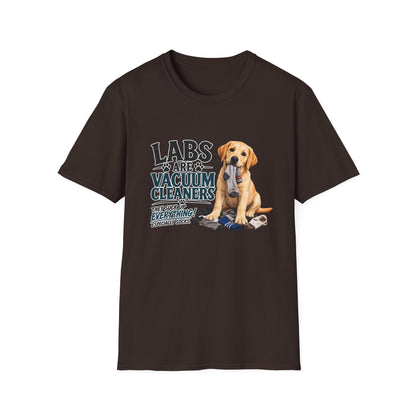 Lab Retriever T‑Shirt – "Labs Are Vacuum Cleaners" Cute Puppy Dog Tee