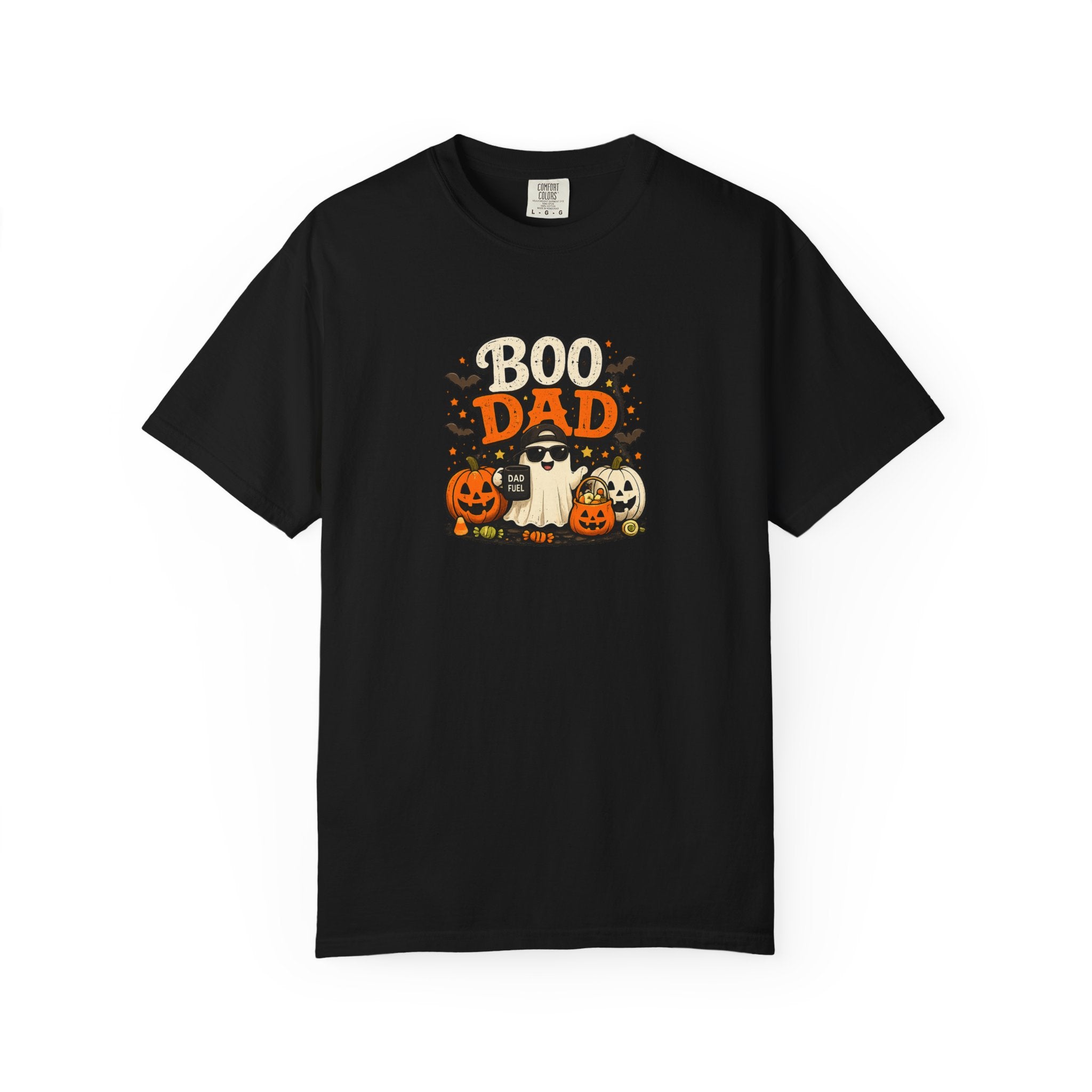 Boo Dad T-Shirt — Halloween Ghost & Pumpkins Dad Tee