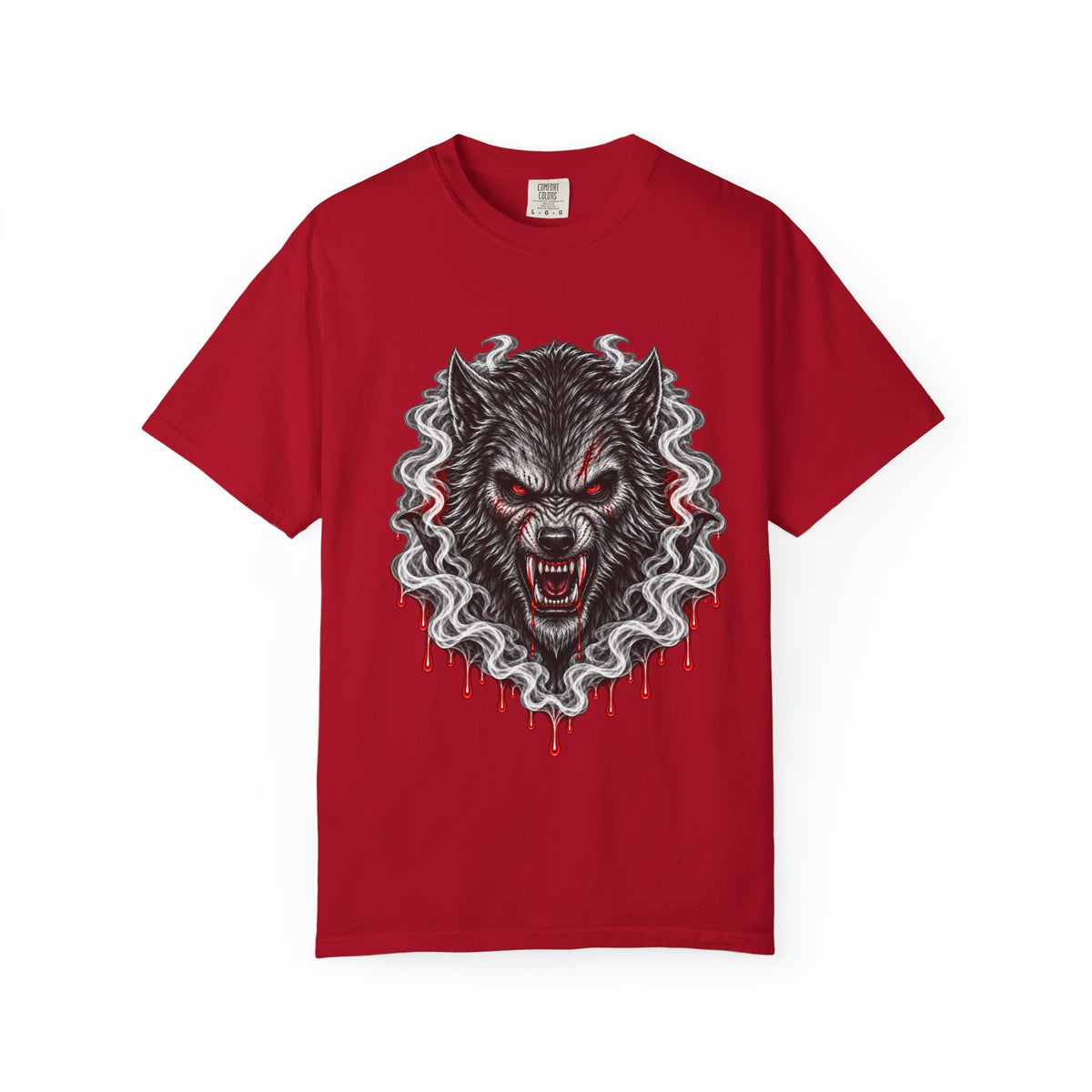Wolf Head Graphic T-Shirt — Bloody Howl Horror Tee