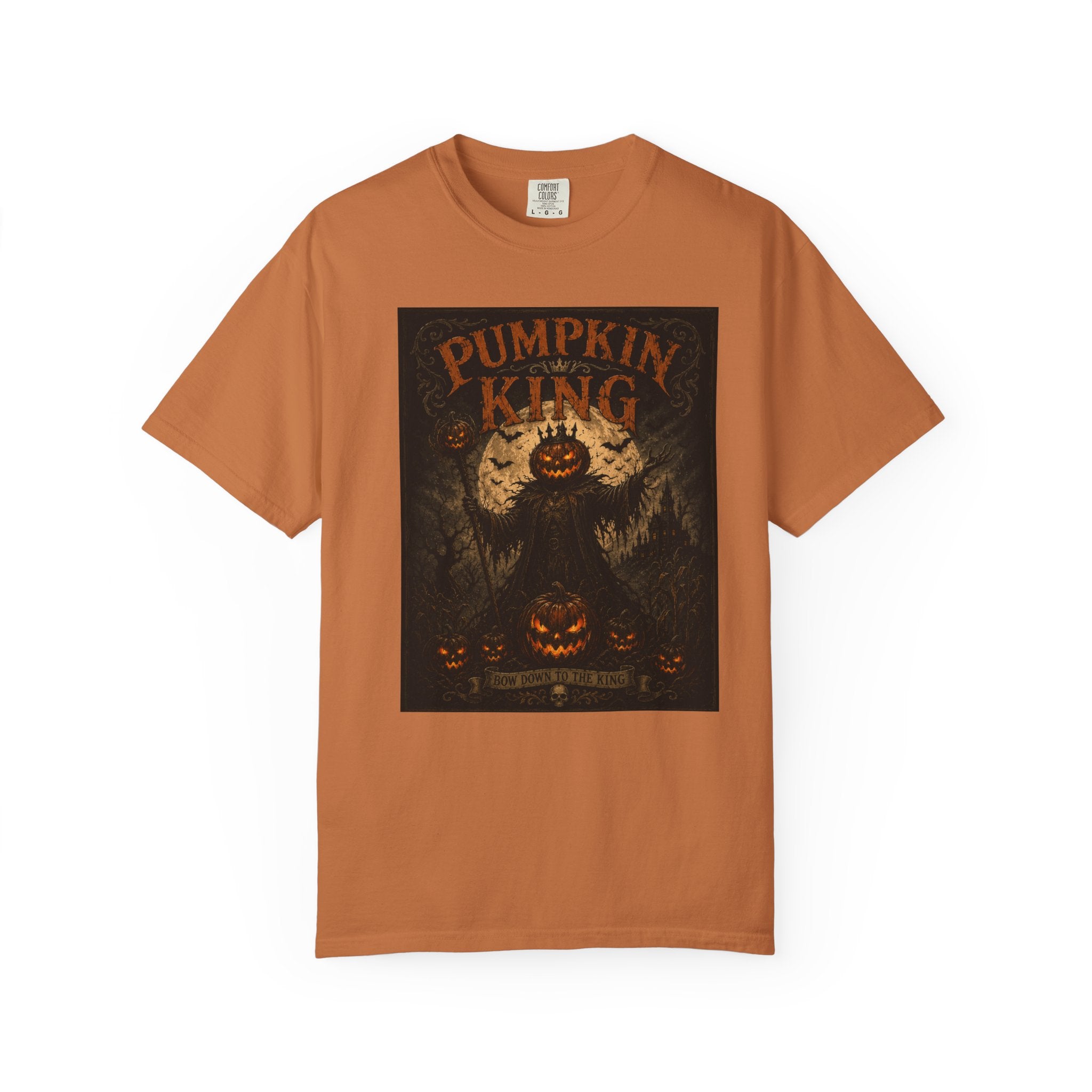 Pumpkin King spooky pumpkin monster T-shirt | Halloween jack-o'-lantern tee