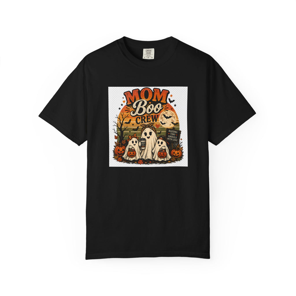 Mom Boo Crew Halloween T-Shirt — Cute Vintage Ghosts & Pumpkins Tee