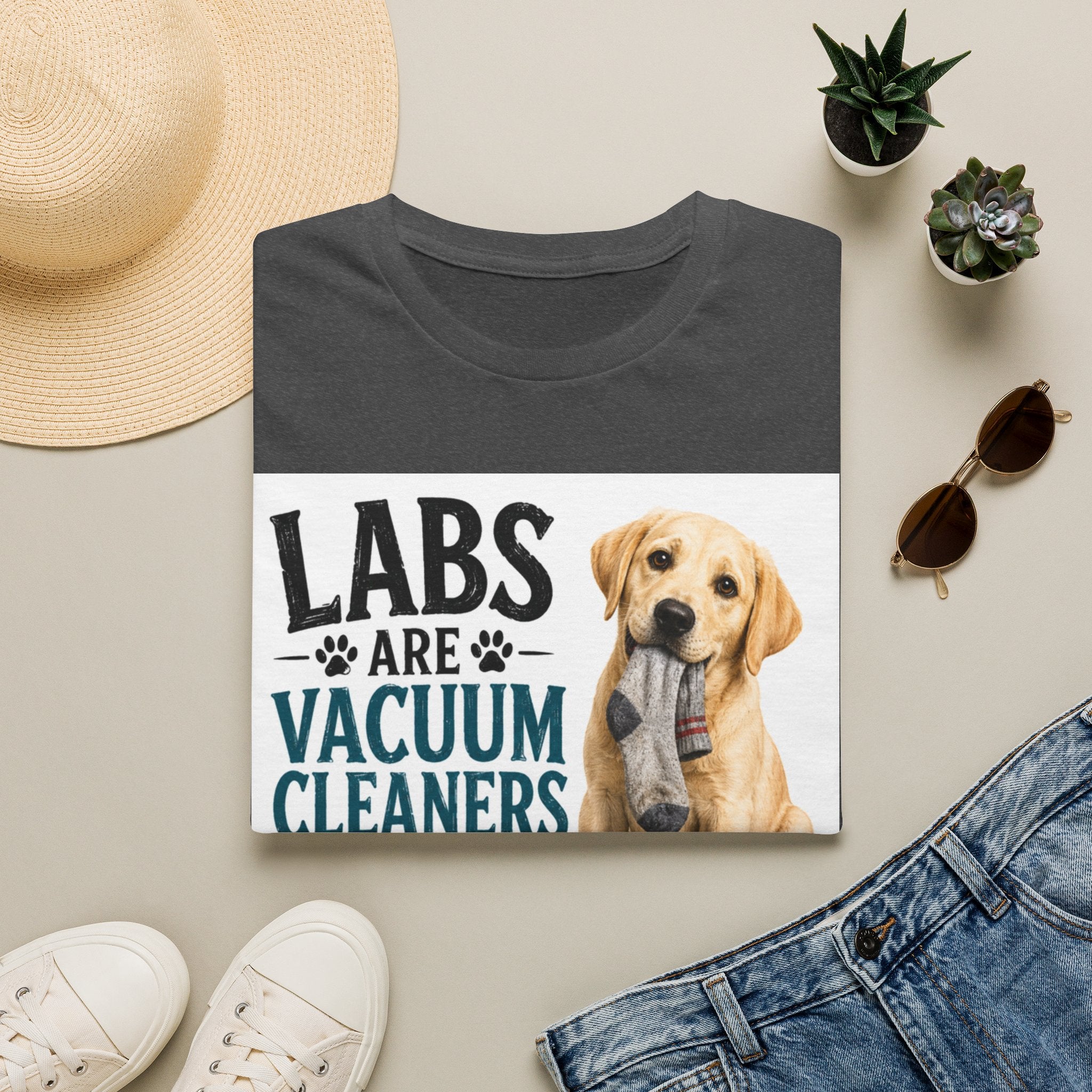 Labs Are Vacuum Cleaners T-Shirt — Funny Labrador Dog Lover Tee